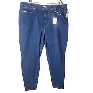 Good American Good Waist Skinny Jeans Size 28-32 Plus size  Blue High Rise NWT